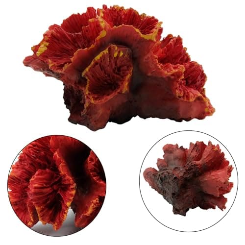 Molyorch Deco Aquarium, Artificielle Deco Corails Aquarium Plante, Coraux Orange Décoration D'aquarium, pour Décoration Aquarium à Poissons, Aménagement Paysager, Balances D'aquarium (Orange)
