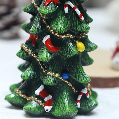 Décoration de sapin de Noël miniature unique en résine (13 cm)