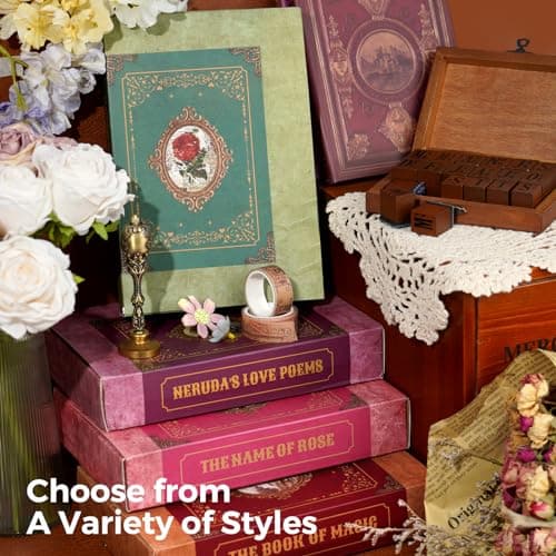 Funto Kit de scrapbooking (185 PCS), Chapitre médiéval - Forêt verte, parfait pour les matériaux de scrapbooking à bullet, les planificateurs DIY, l'artisanat et le collage