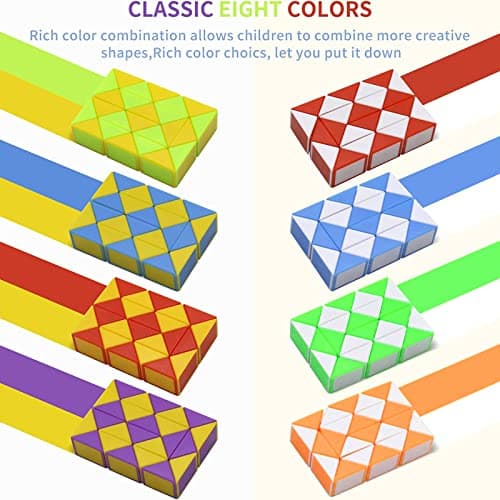 Serpent Magique 28 PièCes Serpent Magiques Magie Serpent Twist Magic Snakes Cube Snake Puzzle Cube Puzzle Mini Magic Snake Fete Anniversaire Enfant Jouet Twist Puzzle Toys Cadeau Anniversaire Enfant