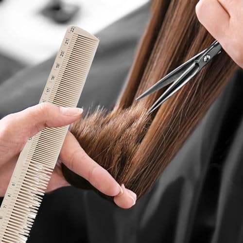 Lot de 10 Peignes Professionnels de Coiffure, Peigne en Fibre de Carbone avec échelle, Brosse à Cheveux Antistatique Résistante à la Chaleur, pour Salon de Coiffure ou Fournitures de Maison
