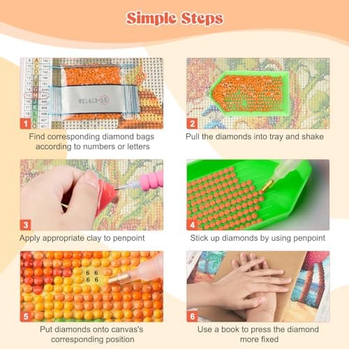 MEIYUDA 5D Diamond Painting Adulte, DIY Broderie Paon Diamant Painting Kit Complet Fleur, Peinture Diamant Artisanat Strass Point de Croix Painting pour Adultes 30x40cm