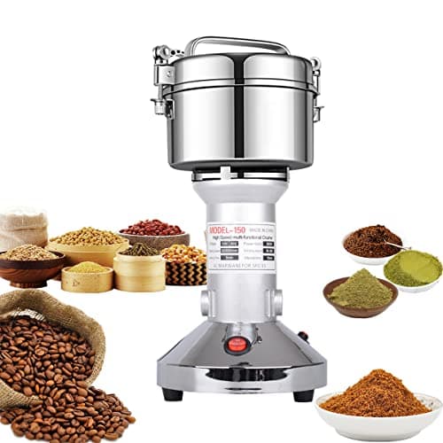 LEJIEYIN Moulin à grains 150g moulin à farine haute vitesse 25000 R/min pour broyage rapide contre les surcharges - Moulin à herbes, épices, noix, céréales