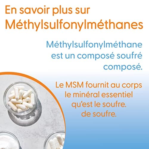 Doctor's Best, MSM avec OptiMSM, 1.000 mg, 180 Capsules, Hautement Dosé, Sans Soja, Sans Gluten, Sans OGM, Soufre Naturel