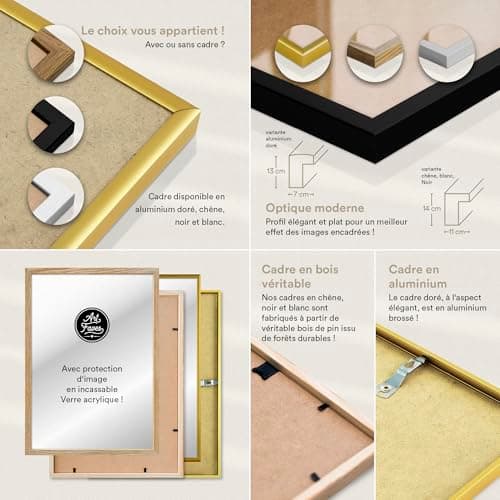 ARTFAVES® Ensemble d'affiches decoration murale - DOUCEUR BEIGE - 8 poster moderne - Salon et chambre Formes abstraites, herbe de pampa, fleur, beige, mer - sans cadre
