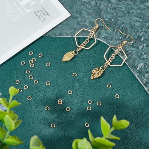 UNICRAFTALE 500 Pcs 4mm Doré en Acier Inoxydable Anneaux de Saut Ouverte Anneaux de Saute Connecteur Résultats de Bijoux pour la Fabrication de Bijoux et Projets D'Artisanat et Répaion