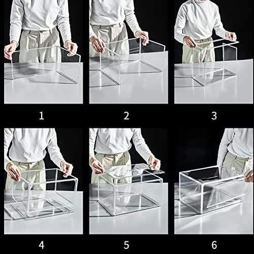Vitrine en Transparent - Vitrine pour Collection, Boîte de Présentation Transparent pour Figurines d'action,Mini Figurines, Objets de Collection, DIY Protection Anti-poussière (36.5x28x22cm)
