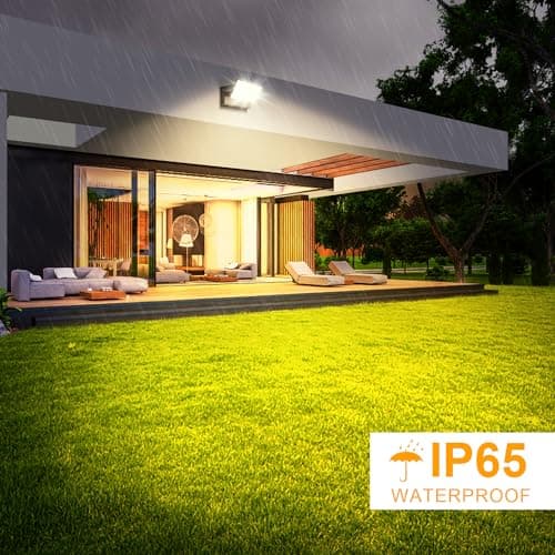 LEDMO 60W Applique Murale Exterieur/Intérieur 5000Lm Noir Applique Exterieur Led étanche IP65 3000K Projecteur Exterieur Led avec panneau LED pivotant à 360° pour Terrasse Entrée Jardin Garage