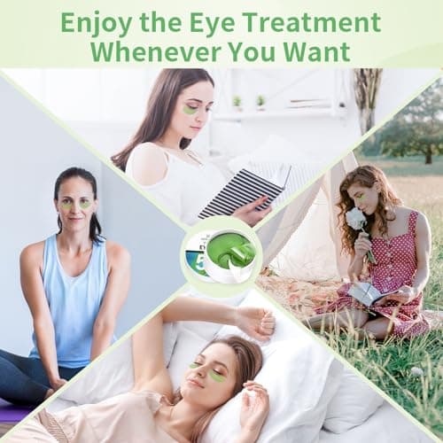 Patch Yeux, 60 Pièces Coussinets pour Les Yeux, Humidité de l’acide Hyaluronique pour Les Cernes, à l’Extrait d’Algues Patchs pour Les Yeux, Soins des Yeux pour Femme