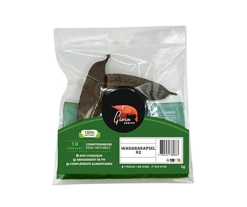 Gioia SHRIMP Wadarakapsel x2 / Cachettes/Conditionneur d'eau Naturel/pour Vos Poissons et crevettes