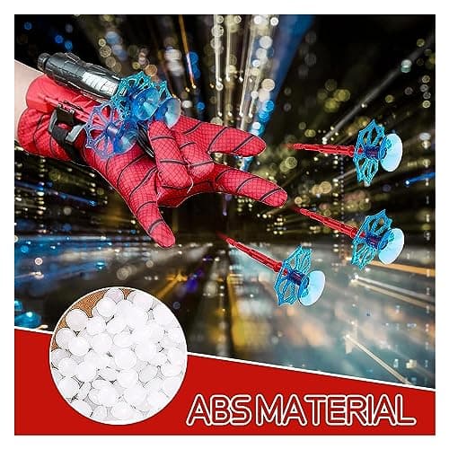 PTBWS Lot de 2 Gant de Lanceur Spiderman, Spiderman Launcher Gant de Cosplay en Plastique,Jouets de Poignet Lanceur de héros, Lanceur d'araignée Jouets éducatifs pour Enfants (B)