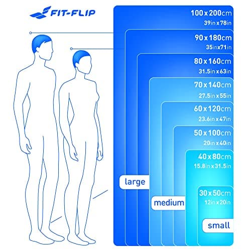 Fit-Flip Serviette Microfibre - Serviette Sport Musculation - Serviette Piscine compacte, Ultra-légère et Rapidement sèche - Serviette de Bain Microfibre (60x120cm Vert forêt)