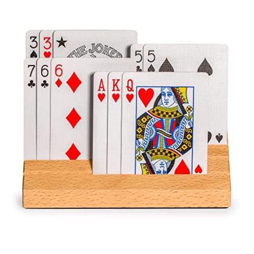 Yellow Mountain Imports Porte-cartes en bois de hêtre massif de taille standard - Ensemble de 2 organiseurs de cartes