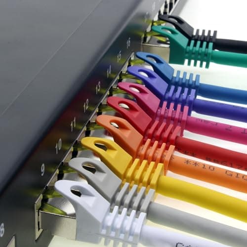 1CONN 5x 1,0 M - Câble réseau CAT-7 Cat.7, Ethernet, Lan et câble patch RJ-45 SFTP 10GB/s - blanc