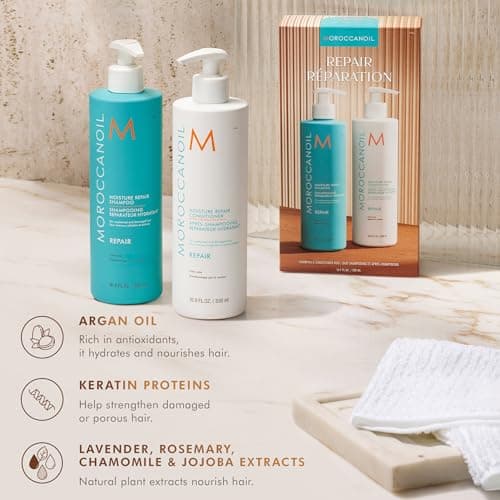 Coffret Shampooing et Après-Shampooing Moroccanoil, 500 ml