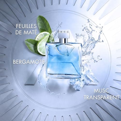 Azzaro Chrome Eau de Toilette - Parfum Frais et Aquatique - Parfum Pour Hommes Pour Porter au Quotidien - Longue Tenue - Parfum de Luxe Pour Homme