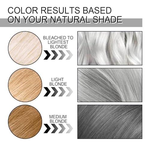 Gotysles Lot de 5 teintures pour cheveux gris, crème colorante pour cheveux gris, crème colorante professionnelle pour cheveux gris, crème colorante instantanée pour cheveux gris, 100 ml (argent, 5