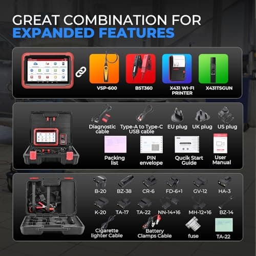 Launch X431 Pros V+ Valise Diagnostic Auto (Identique au X431 V+), Programmeur de clé, Codage ECU, 35+ Reset, AutoAuth pour FCA SGW, OEM Full System Car Diagnostic, Outil de Scan Bidirectionnel