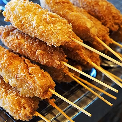 COM-FOUR® 500x brochettes de finger food en bois - longues brochettes en bois pour viande, légumes et fruits - brochettes de barbecue pour la maison, la gastronomie ou les mariages (500 pièces - 25cm)