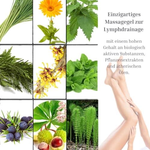 Green idea - Lymforegen pour le drainage lymphatique - 15 herbes et huiles essentielles puissantes - teneur élevée - Stimule le système lymphatique - Gel à base d'herbes actives (400)
