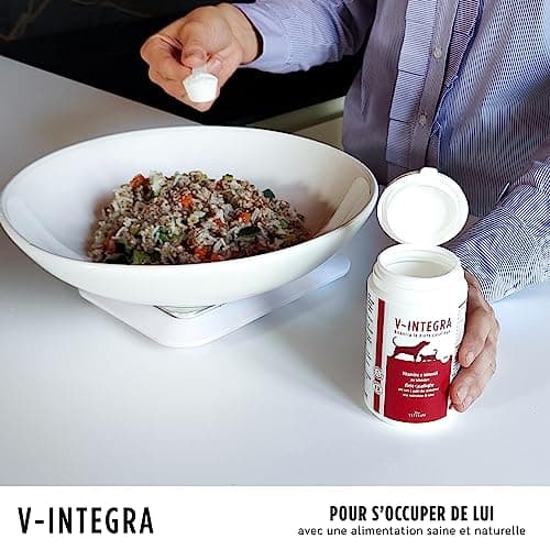 V-INTEGRA Epato Chiens et Chats - Supplément Complet de vitamines et minéraux pour la Ration ménagère des Chiens et Chats nécessitant Une Restriction en cuivre - 200g - Produit en Italie