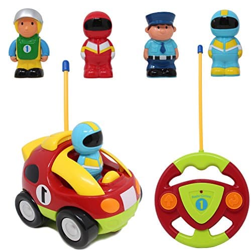 JOYIN Voiture Télécommandée RC Cartoon Jouets avec Musique et Lumières Cadeau pour 2 Ans Enfants