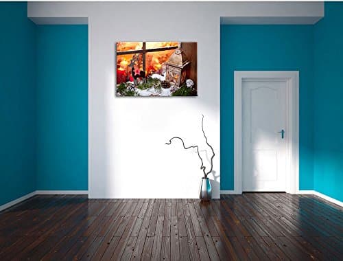 Rebord de la fenêtre de Noël Photo sur Toile |Taille: 60x40 cm| Peinture Murale | Art Print | prêt Couvert
