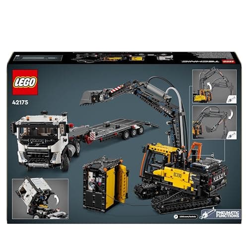 LEGO Technic Camion Volvo FMX et Pelleteuse électrique EC230 - Jouet Voiture pour Enfants - Véhicules à Offrir aux Garçons et Filles de 10 Ans et Plus Passionnés d'Engins de Chantier 42175