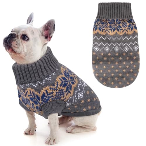 Idepet Chien Pet Pull, Hiver Chaud Chien Chat Cavaliers Vêtements, Confortable Manteau pour Animaux De Compagnie Costume Chiot Jumper Chaton Pull Vêtements pour Petits Chiens Moyens Grands Chats