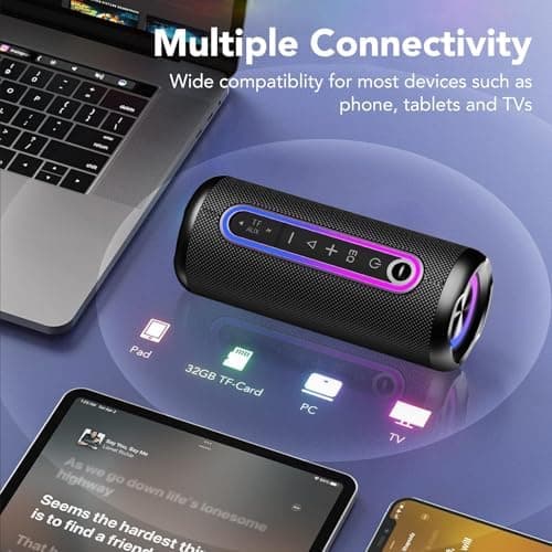 Taopodo Enceinte Bluetooth Portable 5.4 sans Fil avec Bass Puissantes, 30W Son Surround à 360 degrés, Autonomie 30 hrs,Appairage TWS, Haut Parleur Bluetooth étanche IP7,pour l'extérieur/La Fête/Voyage