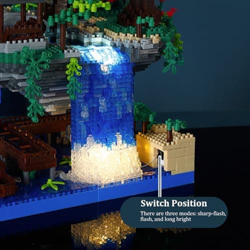 Les blocs de construction ensemble Peach Blossom Micro Building Blocs Ensemble de blocs d'éclairage pour adultes 3 mode Chinese Architecture traditionnelle Bloc de construction Adult Blocs Birthd