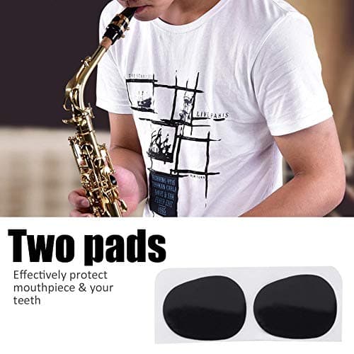 Embouchure de saxophone alto, Embouchure de saxo ABS avec capuchon et boucle en métal Pads
