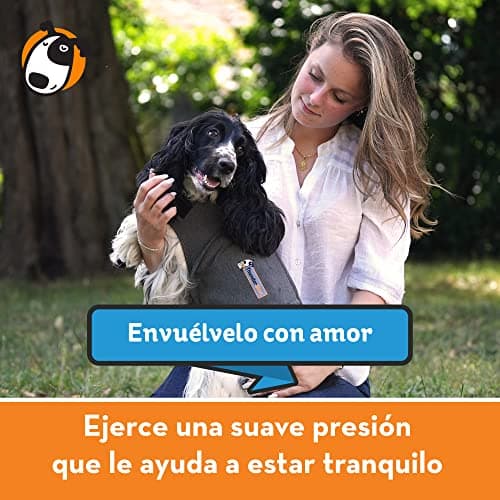 ThunderShirt Gilet Relaxant pour Chiens. Rassure Lors de Situations stressantes. Méthode Douce et Naturelle. Existe en 5 Tailles. Gris.