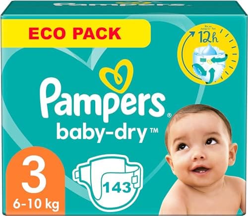 PAMPERS BABY-DRY TAILLE 3 143 COUCHES (6-10 KG)