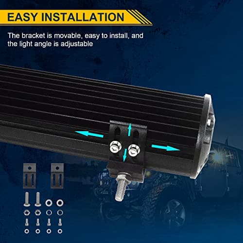 Willpower 51cm 20'' 420W Barre LED Faisceau de Spot et Inondation Rampe LED 12V 24V Étanche Bar a LED Feux Phare de Travail LED Projecteur LED pour 4x4 Voiture Camion Tracteur Quad Véhicule Bateau
