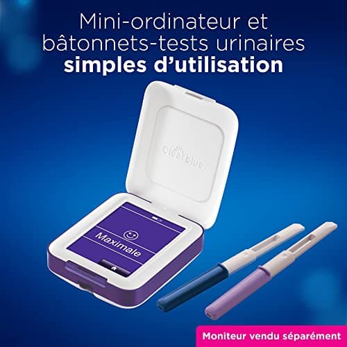 Clearblue Pack de Recharge pour Moniteur de Fertilité Clearblue Avancé : 20 tests de fertilité pour l’ovulation et 4 tests de grossesse, 24 tests (moniteur vendu séparément)