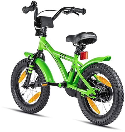 PROMETHEUS BICYCLES Velo Enfant 4 Ans Garcon vélo Fille 14 Pouces a Roulette pour 3 a 5 Ans - BMX en Vert