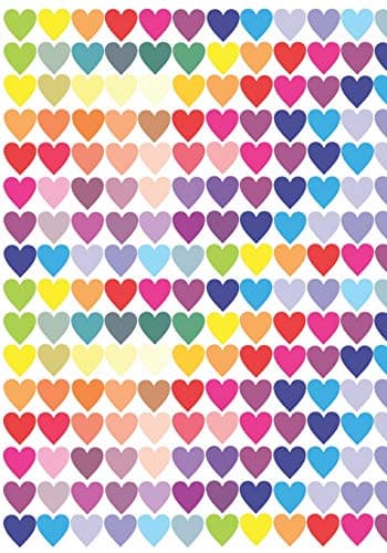 Notebook: Cute Heart Print Journal For Kids | 120 Pages, Lined, 7 x 10 in (17.78 X 25.4 cm)