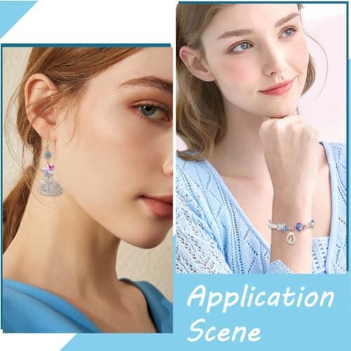SUNNYCLUE 100 pièce de 2 styles de Perles Turquoise Violettes, Tortue, Étoile de Mer, Été, Océan, Animaux Marins, Vie Marine, Pierres Précieuses Porte-Bonheur, Perles D'Espacement en Vrac pour la Fabr