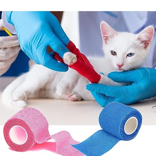 ANAMPION Bandage Autoadhésif, 5cm x 4.5m Bande Cohesive pour Les Humains Et Les Animaux, Bande Strapping Adhésif pour Gonflement Des Chevilles, Sports, Animaux (Noir, 24 Rouleaux)