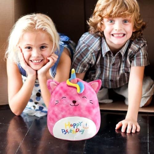 IFHDO Jouet en Peluche, 27 cm Licorne Peluche, Licorne Poupée en Peluche, Licorne Plush Toy Adorable Poupée en Peluche Douce Cartoon Plush Doll pour Cadeau d'anniversaire pour Enfants