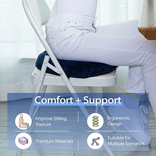 LITSPOT Donut Cushion Orthopedic Ring Memory Foam pour Le Soulagement des Hémorroïdes et Coussin Coccyx Pain Post Natal pour Fauteuil Roulant Siège de Voiture Bureau Extérieur