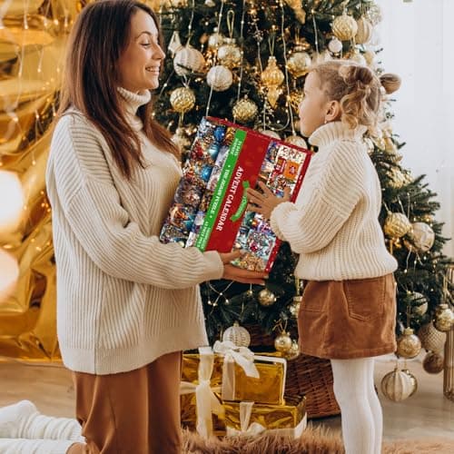 Calendrier de l'Avent 2024 Puzzles pour Enfants, 1008 pièces Calendrier de Noël à rebours Puzzle pour Adolescents Adultes, 24 Jours Puzzle de Noël