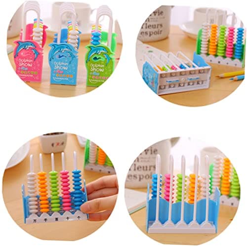 ibasenice Boulier Enfant Bois 2 Pièces Enfants Boulier Calcul Jouets Mathématiques Jouet Perles Jouets De Nombre Préscolaire Abaque en Plastique Calcul Jouets Abaque