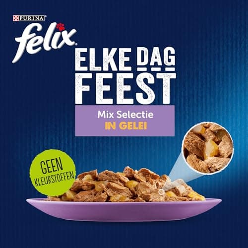Felix Tendres Effilés Sélection Mixte : Bœuf, Poulet, Thon, Cabillaud - 80x85g