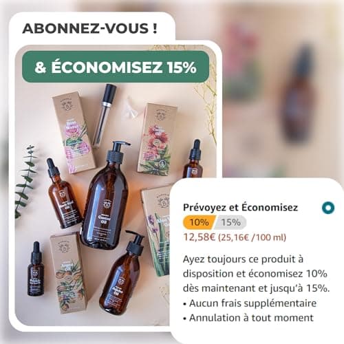 Bionoble Huile d'Argan Bio 50ml + Pipette et Pompe - Bouteille en Verre - 100% Pure, Naturelle, Pressée à Froid - Huile Argan Cheveux Visage Corps - Pure Organic Argan Oil, Huile dArgan Cheveux