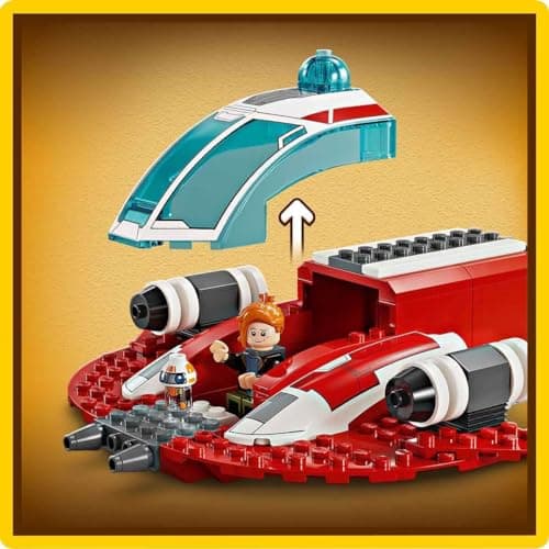 LEGO 75384 Star Wars Le Crimson Firehawk, Jouet de Construction avec Speeder Bike et Minifigurines, Cadeau pour Garçons et Filles Dès 4 Ans