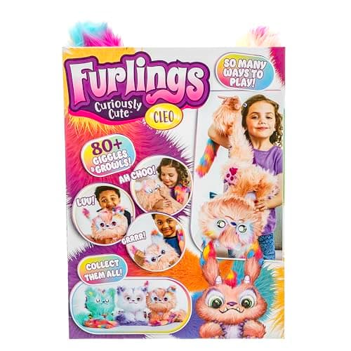 Furlings - Cleo | Adorable Peluche Interactive Jackalope avec Plus de 80 Réactions | Jouet Enfant à Partir de 3 Ans Idéal comme Jouet Cadeau d'anniversaire ou de Noël, Orange