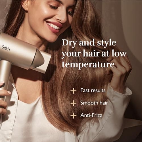 Silk'n - Sèche-cheveux - SilkyAir Pro - Avec technologie hydra-ionic de pointe pour réduire les frisottis - 11,7x3,8x25,4 cm - Or Rose