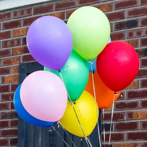 ADRI 200 ballons anniversaires de couleurs en latex assorties 24 cm biodégradables fabriqués en Espagne, pour fêtes, mariages, réunions, anniversaires, baptêmes, photocall, décoration (200)